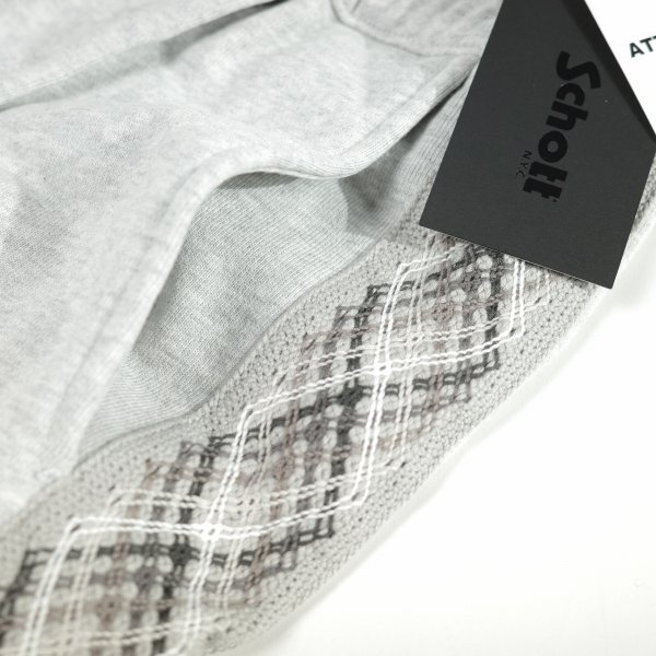 新品1円~★定価1.8万 Schott N.Y.C ショット メンズ ブレイド スウェットパンツ XL グレー BRAID SWEATPANTS◆B2039◆_画像2