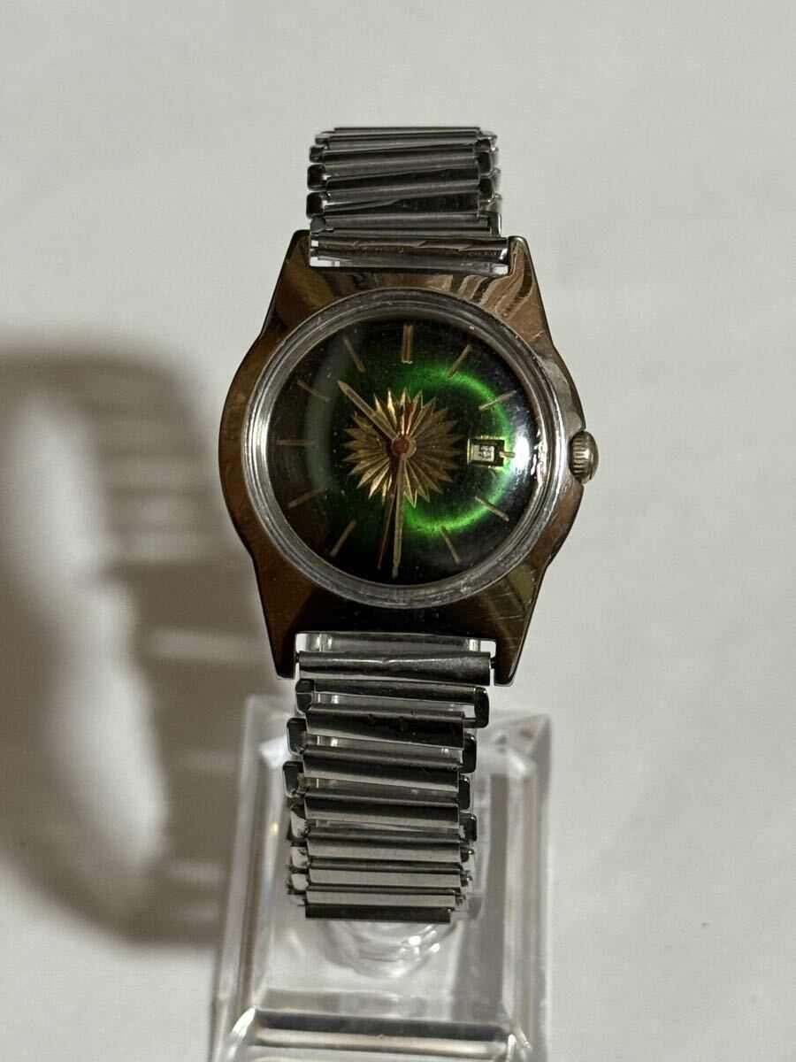 West end ヴィンテージ 腕時計 グリーンダイヤル 34.4mm 稼働品 現状渡し