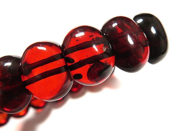 g800円★【レッドアンバー】赤琥珀☆天然石バングルL★ 定価9600円