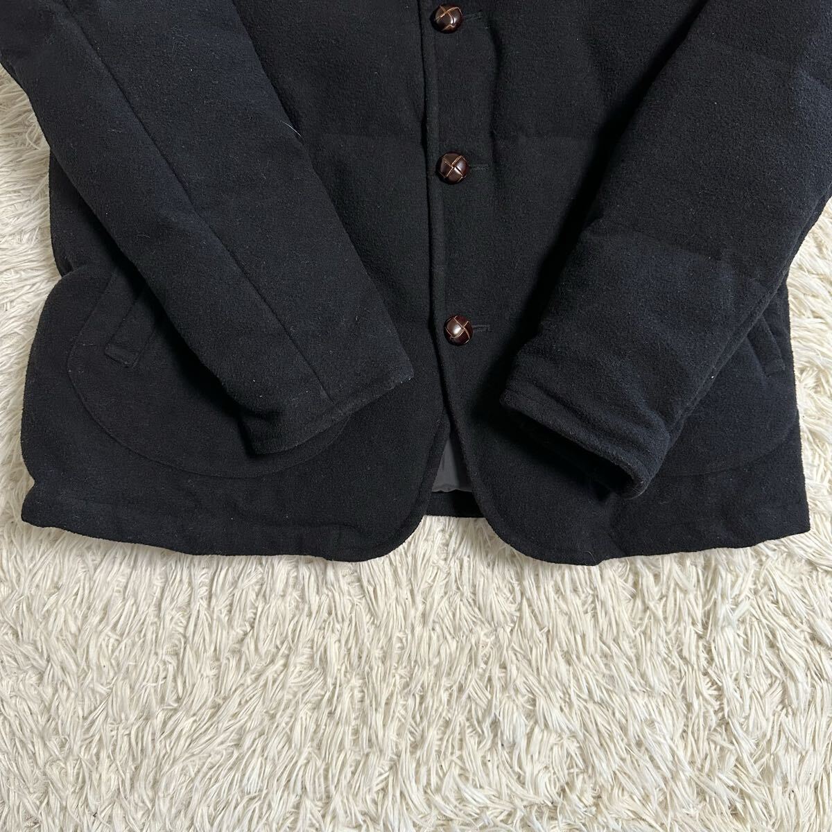 【DANTON】ダントン ビームス ウールモッサ ネイビー 44_画像3