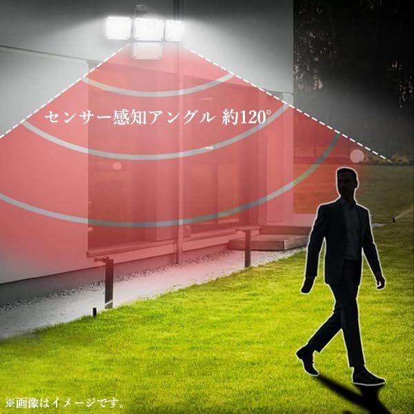 【1円】【4面発光?2024最新】センサーライト 屋外 ソーラー 人感 防水 リモコン付き ソーラー LED ガーデンライト 人感センサー4面パネル