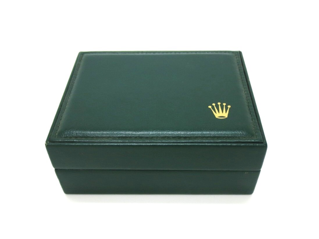 【9-200】 ROLEX ロレックス グリーンレザー 腕時(shí)計(jì)用 空き箱 ウォッチケース 収納ボックス 空箱