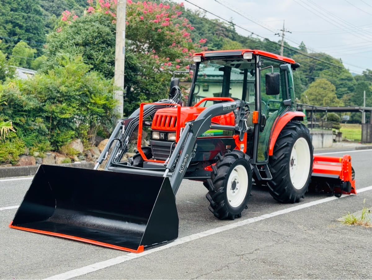 ★★日立NTX38/クボタKL38 トラクター★★☆速度仕様 ハイスピード☆フロントローダー☆38馬力☆時間724☆クボタロータリーRM20K★★