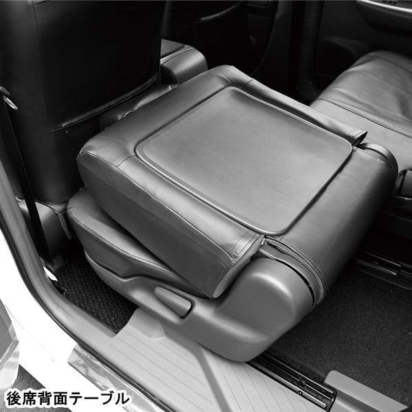 送料無料 トヨタ プリウスα 5人乗り 専用 H23.6-R3.3 型式 ZVW41W 合成皮革 レザー シートカバー 車1台分セット 黒レザー 黒 ステッチ_画像6