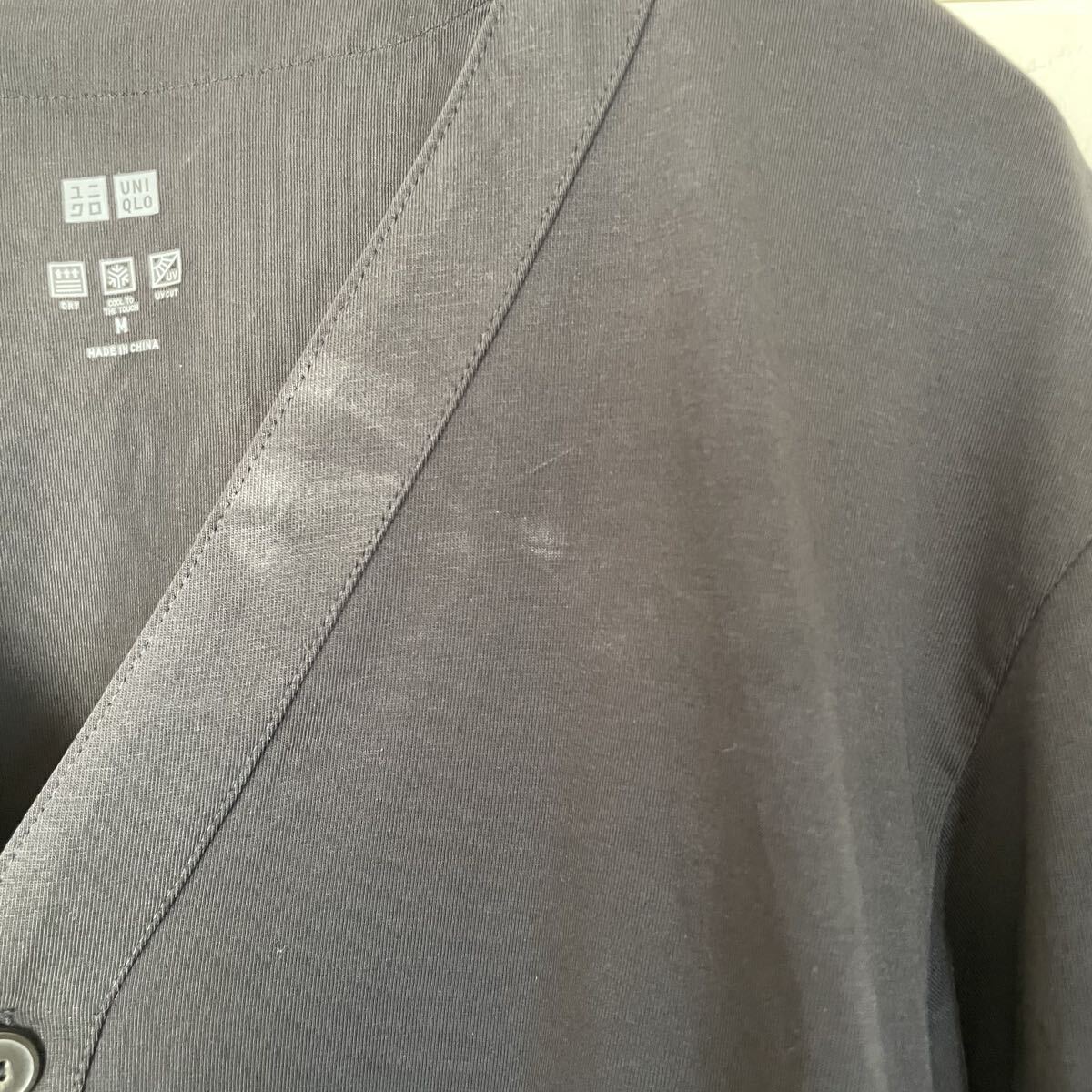 UNIQLO ユニクロ エアリズム ブラック カーディガン Mサイズ_画像4