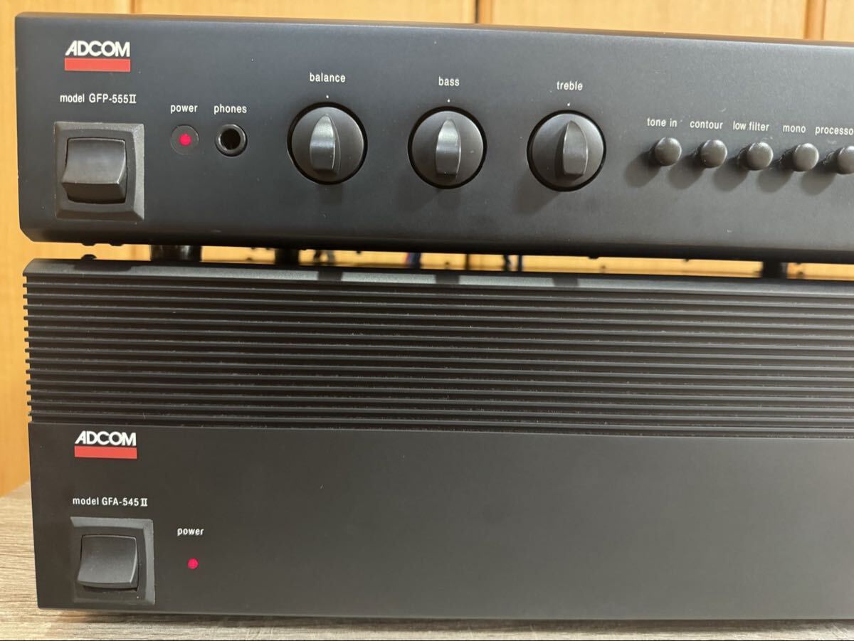 ADCOM GFA-545Ⅱ stereo power amplifier GFP-555II preamplifier 動作確認(rèn)済み
