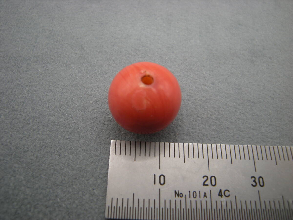  古い サンゴ 赤 珊瑚 作り物？ガラス玉？ ペンダントトップ 髪飾り... 5633_画像8