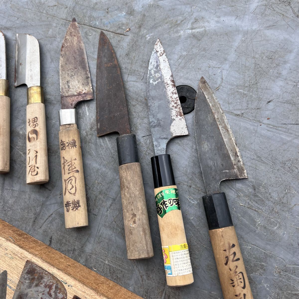 C3013 包丁 ⑤ 和包丁 在銘 堺天川 関孫六 濃州正宗作 出刃包丁 刺身包丁 刃物 調理器具 ジャンク ユーズド