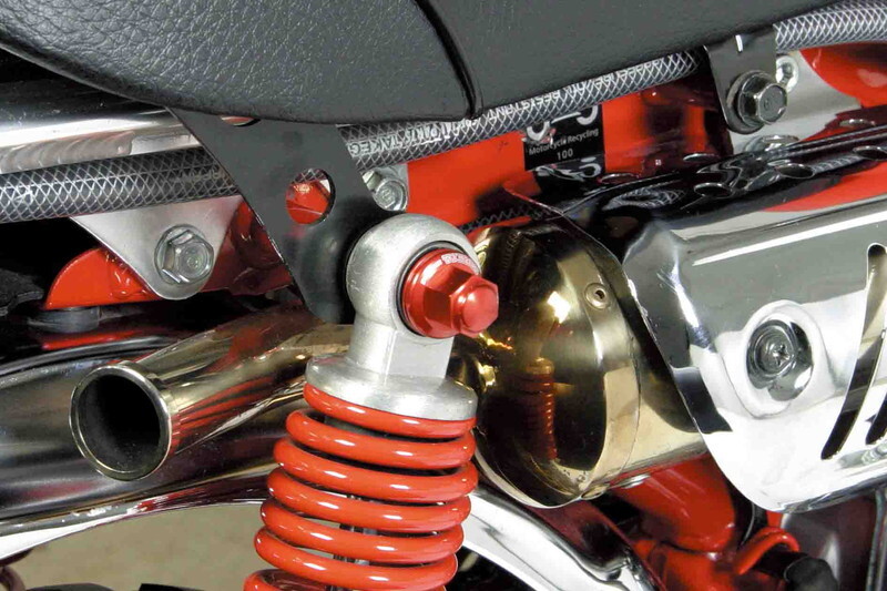 シャリー/CHALY50用 リアクッションマウントナット(プレーン/レッド)｜SP武川/タケガワ_画像3