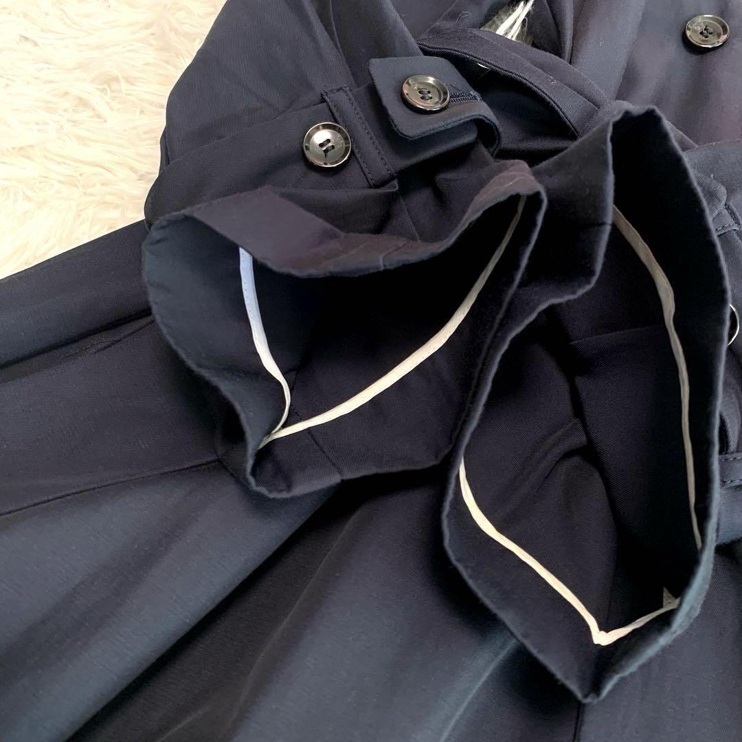 美品◆ANAYI【現行タグ/2020年モデル◆ロング/トレンチコート】M相当 メンツイルワッシャーコート ベルト ギャザー 近年モデル 20AW アナイ_画像7