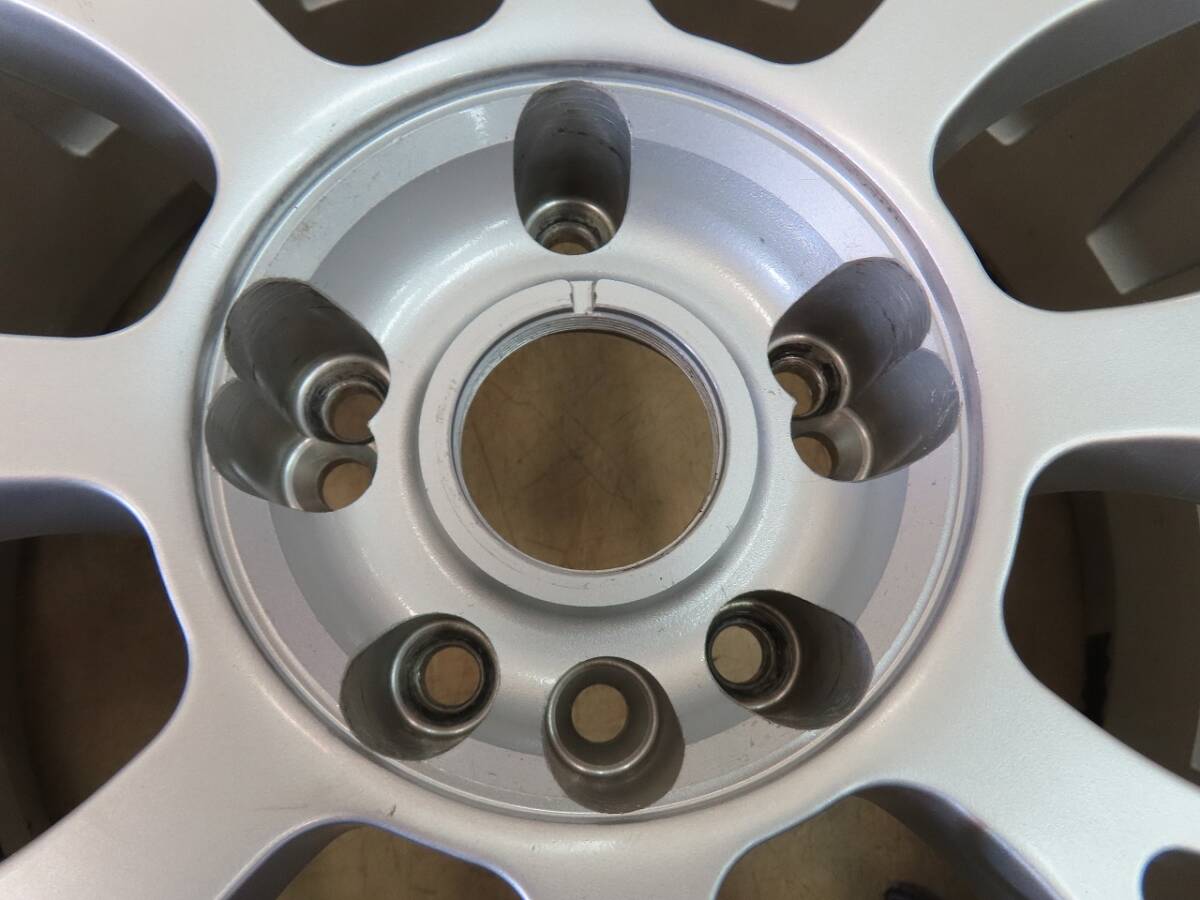 クリムソン レーシングスパルコ NS-Ⅱ パイソン 17インチ アルミホイール 8J +32 4/5穴 PCD114.3 シルバー 4本 中古 RACING SPARCO CRIMSON_画像8