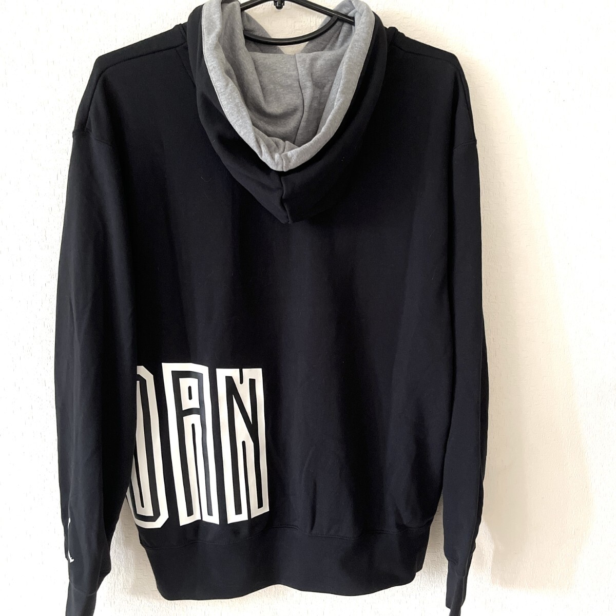 NIKE ナイキ ジョーダン ジャンプマン ビッグロゴ バスケ AIR JORDAN 黒 パーカー 新品 ブランド メンズ 裏パイル トレーナー 刺繍 ロゴ_画像4