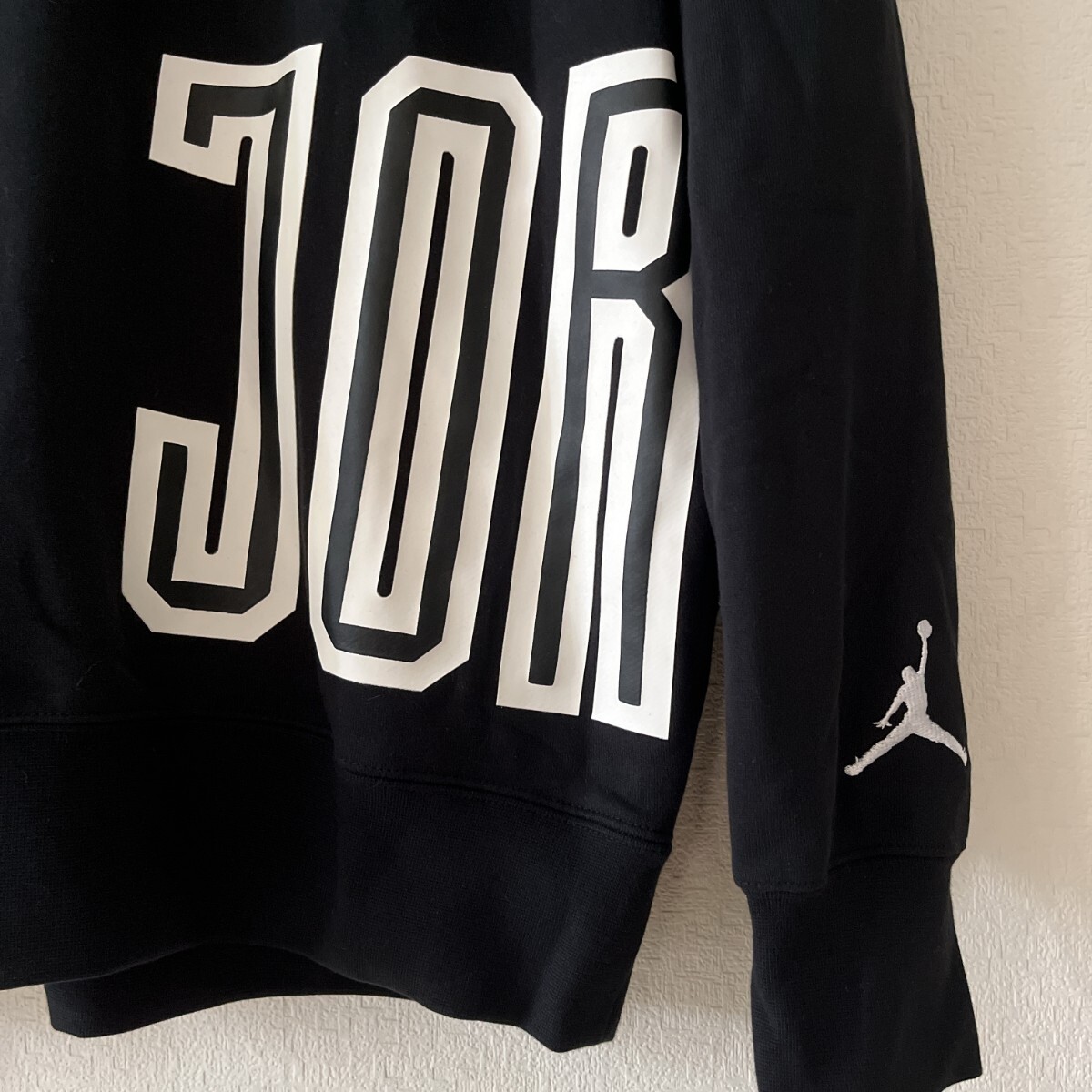 NIKE ナイキ ジョーダン ジャンプマン ビッグロゴ バスケ AIR JORDAN 黒 パーカー 新品 ブランド メンズ 裏パイル トレーナー 刺繍 ロゴ_画像6