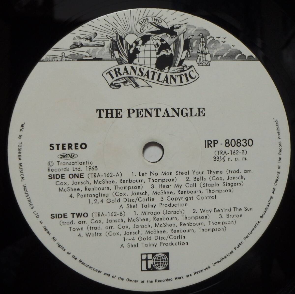【SS107】THE PENTANGLE 「The Pentangle = ザ?ペンタングル」, 72 JPN Reissue　★フォーク?ロック/アコースティック