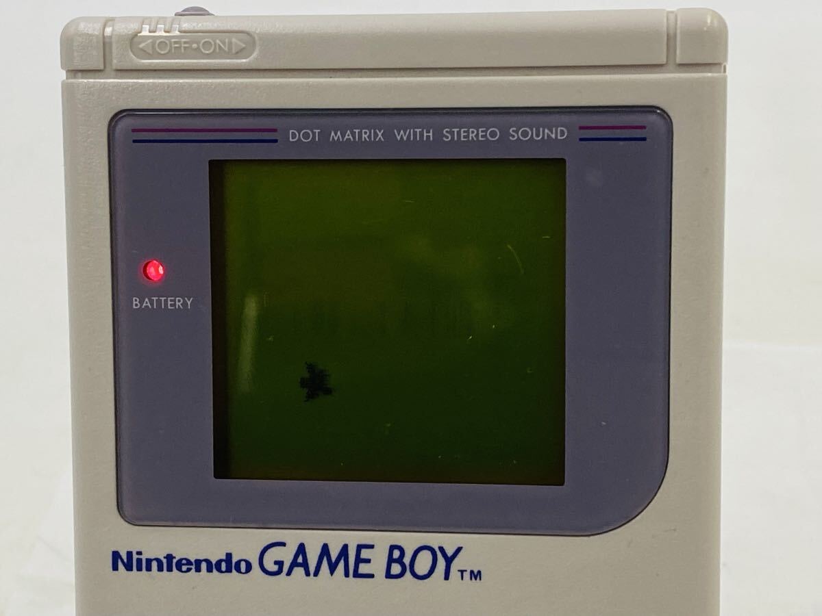 ▲ 任天堂 ニンテンドー ゲームボーイ Nintendo GAMEBOY DMG-01 レトロゲーム 色褪せ有り 箱説明書付き 通電確認(rèn)済み ジャンク品