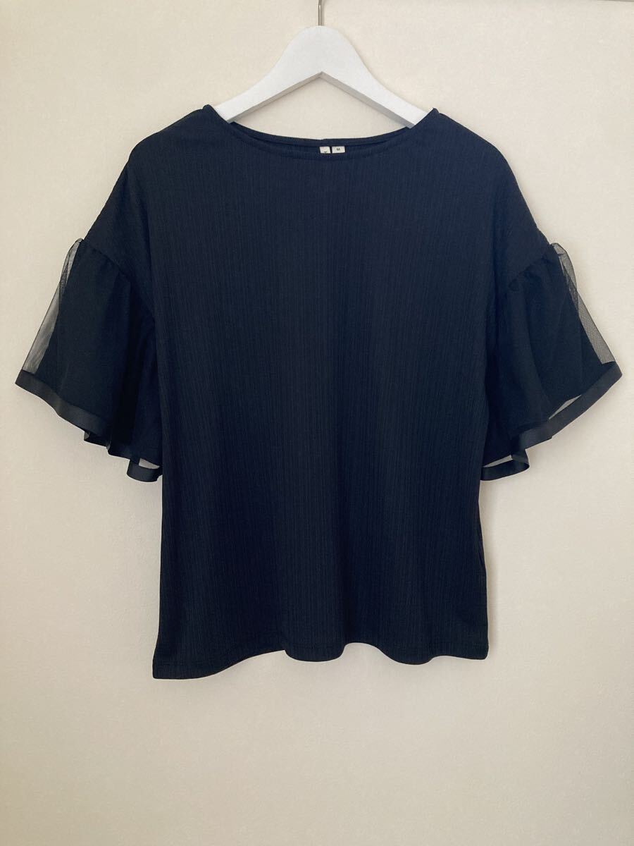 新品★しまむらHK WORKS LONDON☆フリル袖デザインカットソー_画像1