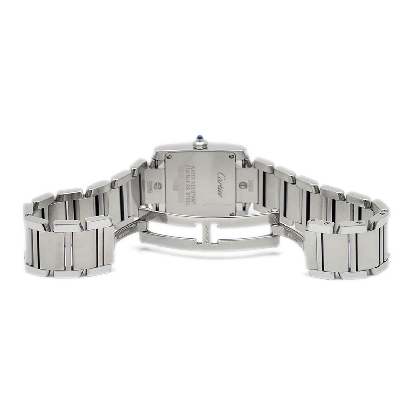 カルティエ タンクフランセーズSM レディース シルバー文字盤 W51008Q3