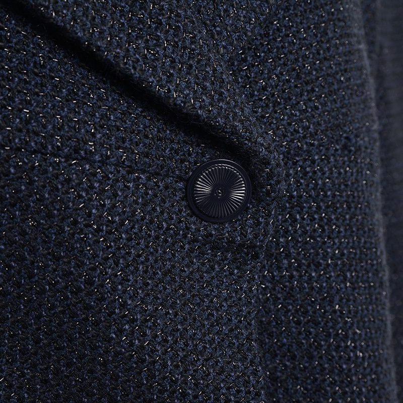 シャネル セットアップ ツイード コットン混 ネイビー レディース 38サイズ P17316