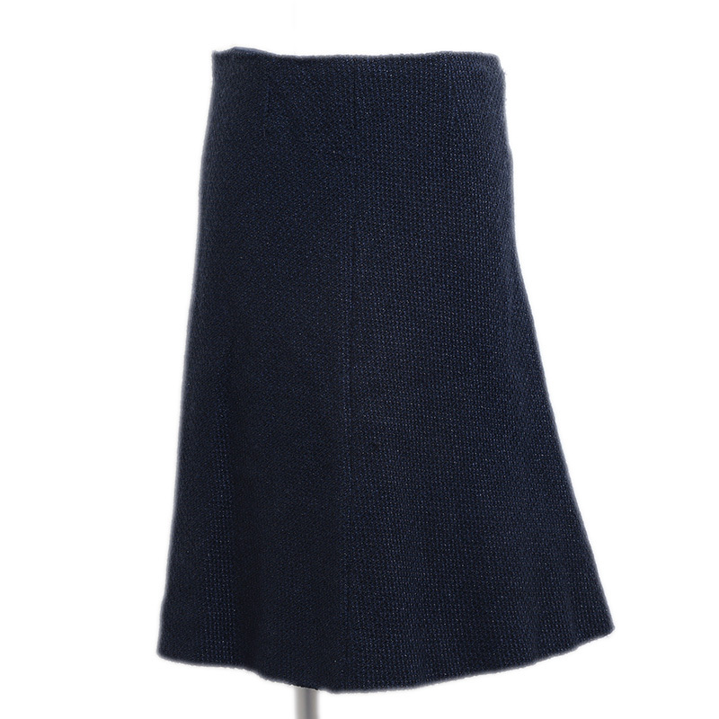 シャネル セットアップ ツイード コットン混 ネイビー レディース 38サイズ P17316