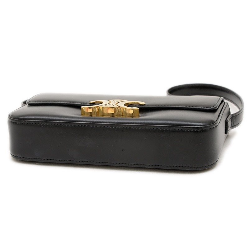 セリーヌ トリオンフ クロード ショルダーバッグ レザー ブラック 194143BF4