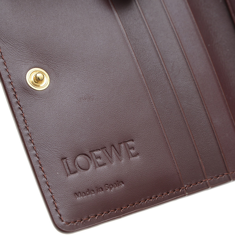 値下げ ロエベ パズル コンパクトジップウォレット 二つ折り財布 レザー マルチカラー C510Z41X10