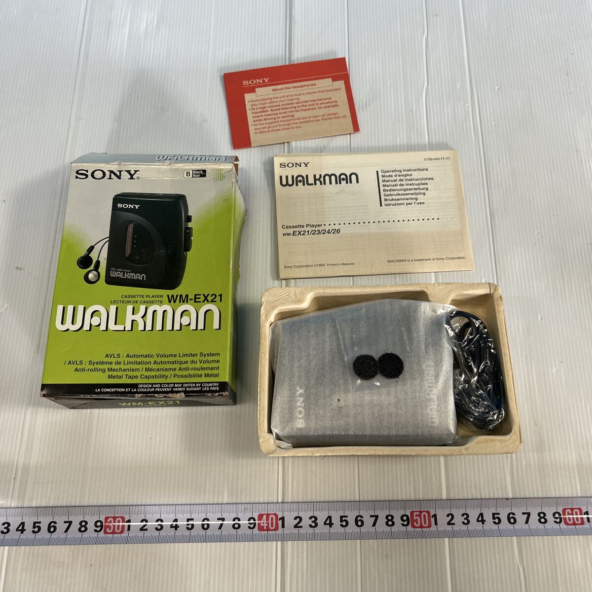 SONY WALKMAN ウォークマン ソニー カセットプレーヤー 當(dāng)時(shí)物 カセットウォークマン WM-EX21 元箱入り　未使用品　超希少　アンティーク