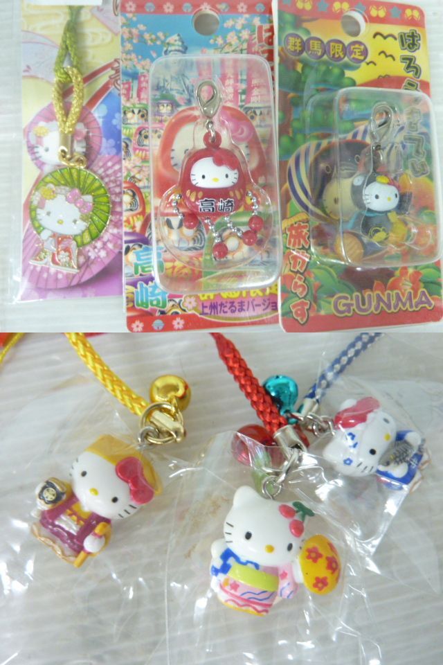 T496 未使用含む サンリオ Sanrio ハロー キティ グッズ まとめ ご當(dāng)?shù)?根付け ストラップ/ボールペン/トートバッグ/他 HELLO KITTY