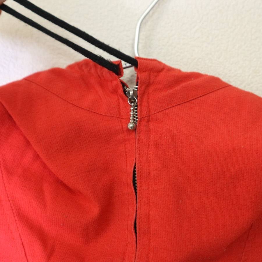 激レア！初期ハウスタグ Evis Evis エヴィス ハーフジップパーカー 赤 メンズ Mサイズほど ビンテージ★268h25