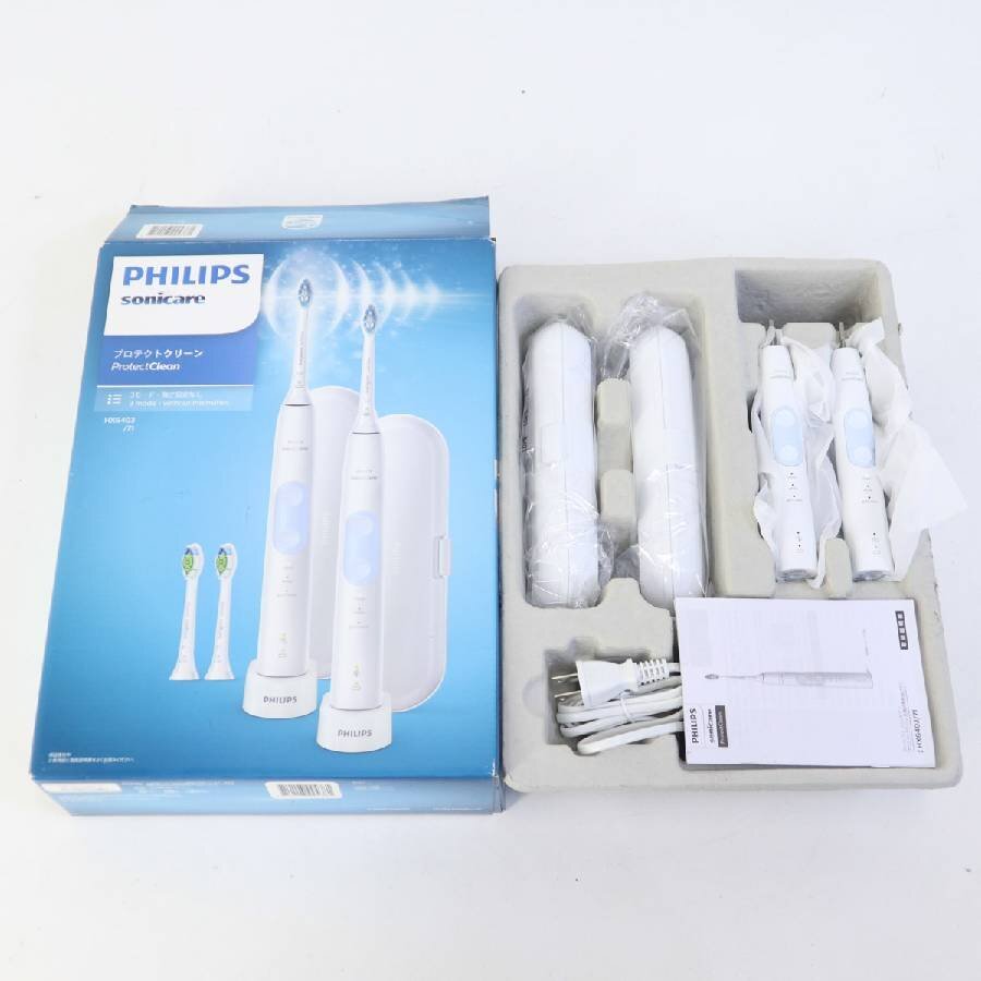 未使用品 フィリップス sonicare プロテクトクリーン 電動(dòng)歯ブラシ 2本セット HA6403/71★263v03