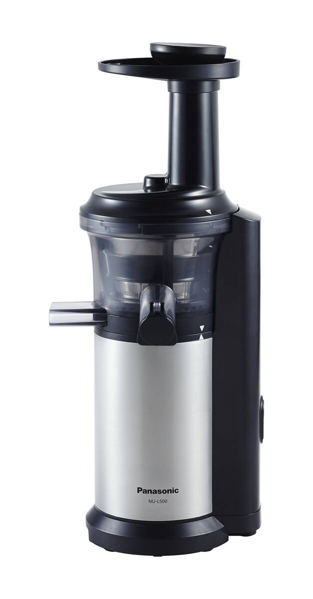 【中古】Panasonic MJ-L500 Slow Juicer with Frozen Treat Attachment， Black/Silv
