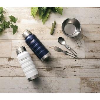 【送料無料】【未使用品】カクセー 真空二重ステンレスボトル 水筒 550ml MF-05N ネイビー_画像8