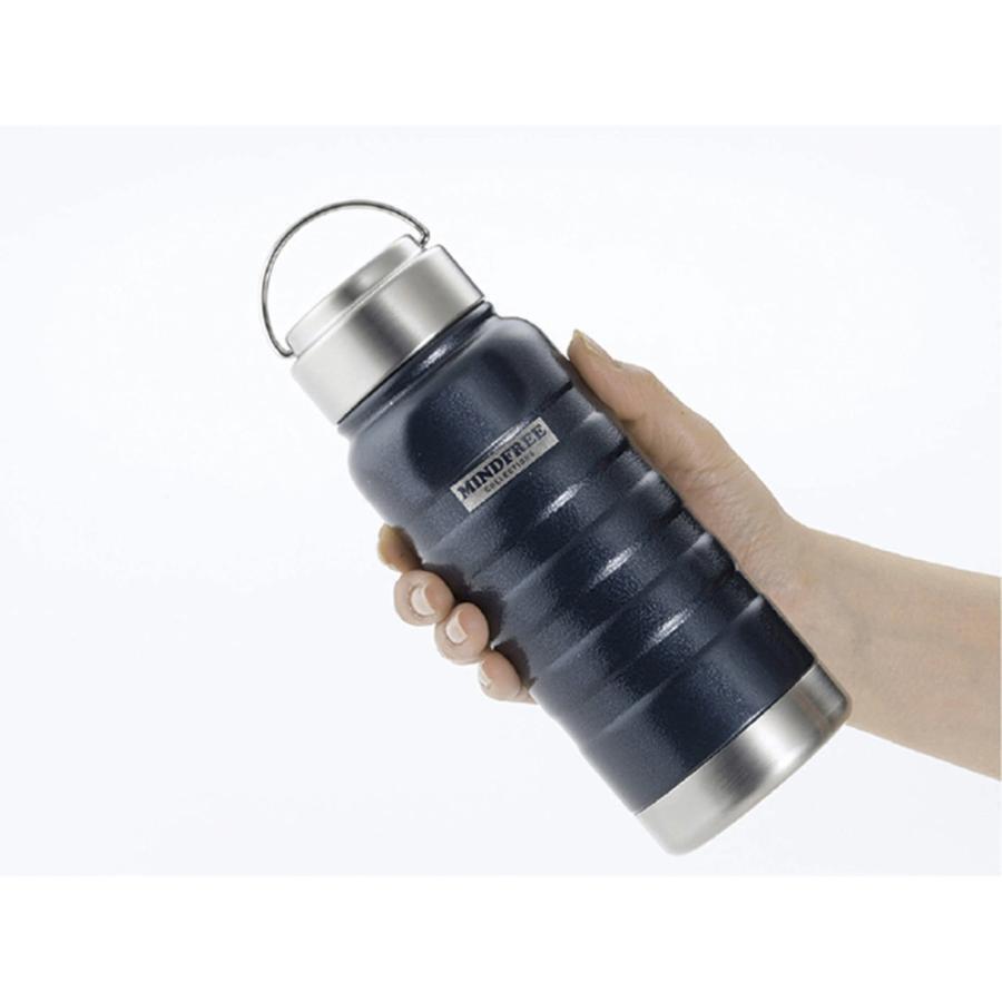 【送料無料】【未使用品】カクセー 真空二重ステンレスボトル 水筒 550ml MF-05N ネイビー_画像5