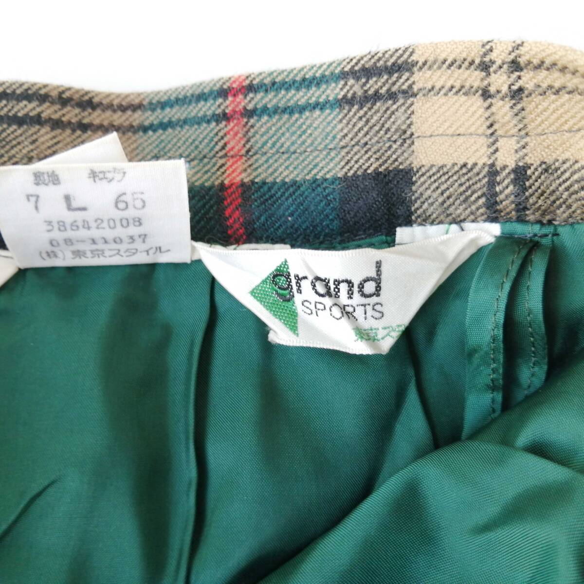 grand SPORT 東京スタイル レディース?ウールスカート プリーツスカート 7號(hào) チェック柄 250918nj【4點(diǎn)同梱で送料無料】