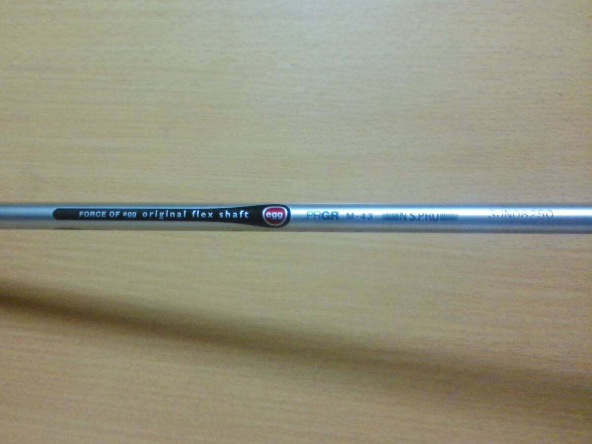 プロギア PRGR NEW EGG ニューエッグ 赤 6番アイアン 6I 24度オリジナルカーボン FORCE OF EGG M-43 S相当 2013年モデル_画像5