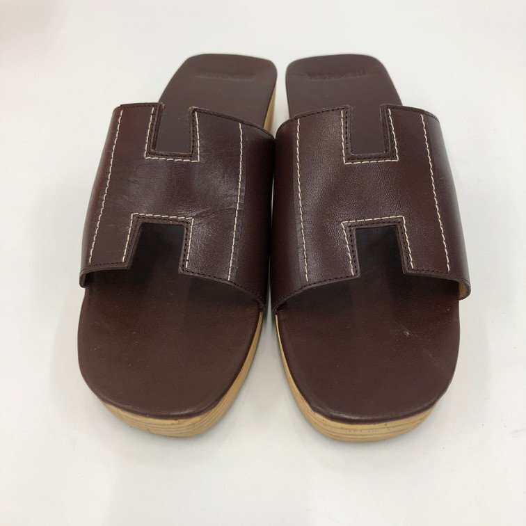 1/2 ファッション HERMES エルメス ケブラール レザー サンダル サイズ