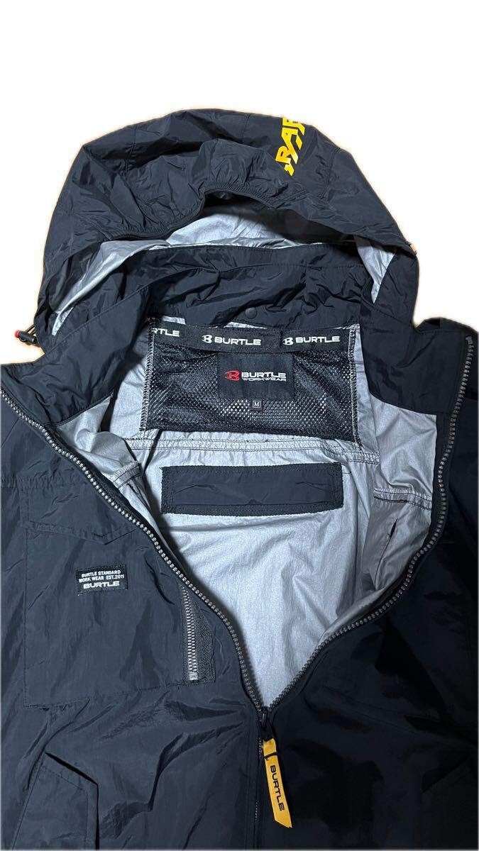 【送料無料 即決】新作2025年モデル バートル 空調服 1156 半袖ブルゾンのみ 黒 M 遮熱効果(-9度) フード付 ファンバッテリー無しブラック_画像3