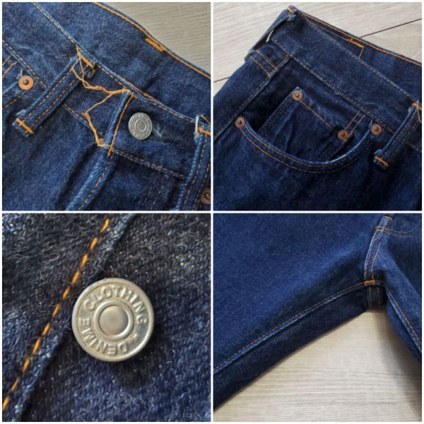 DENIME 舊ドゥニーム 美品 濃紺 1998-04s 日本制 ORRIZZONTI オリゾンティ期 66モデル 60-70s最終BigE 復(fù)刻品 セルヴィッチデニム W28 黃耳