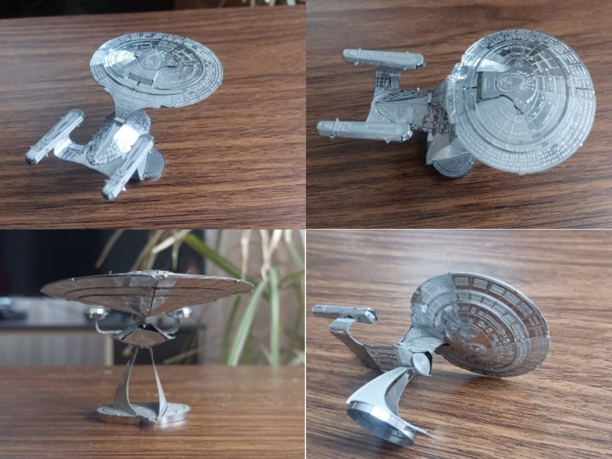 スタートレック　メタルパズル　ゴールド　匿名配送　金属プラモデル　エンタープライズ　送料無料　インテリア　Star Trek　プラモデル_画像4