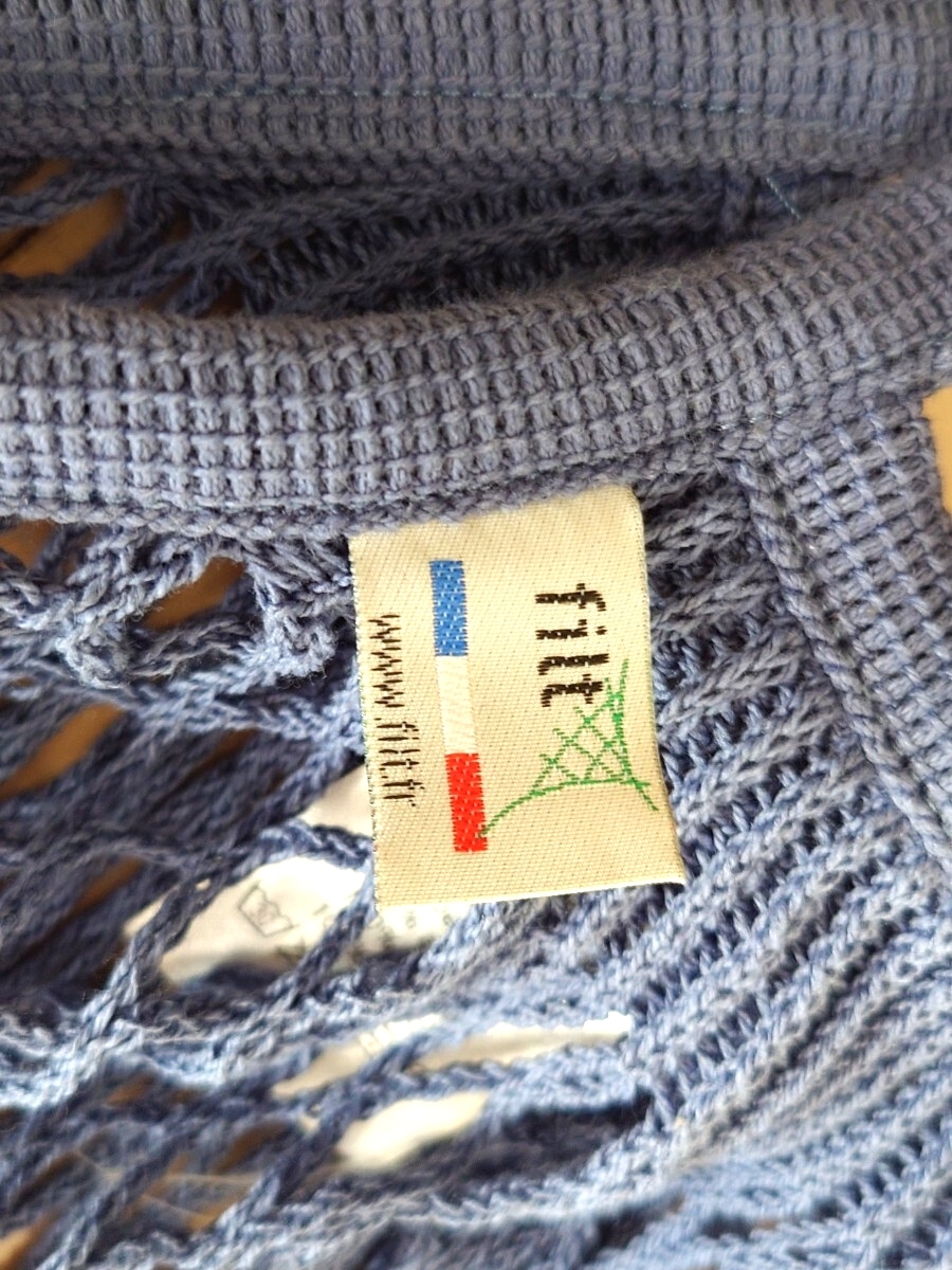 送料込 未使用 FILT ネットバッグ フィルト ブルー フランス メッシュバッグ エコバッグ_画像2