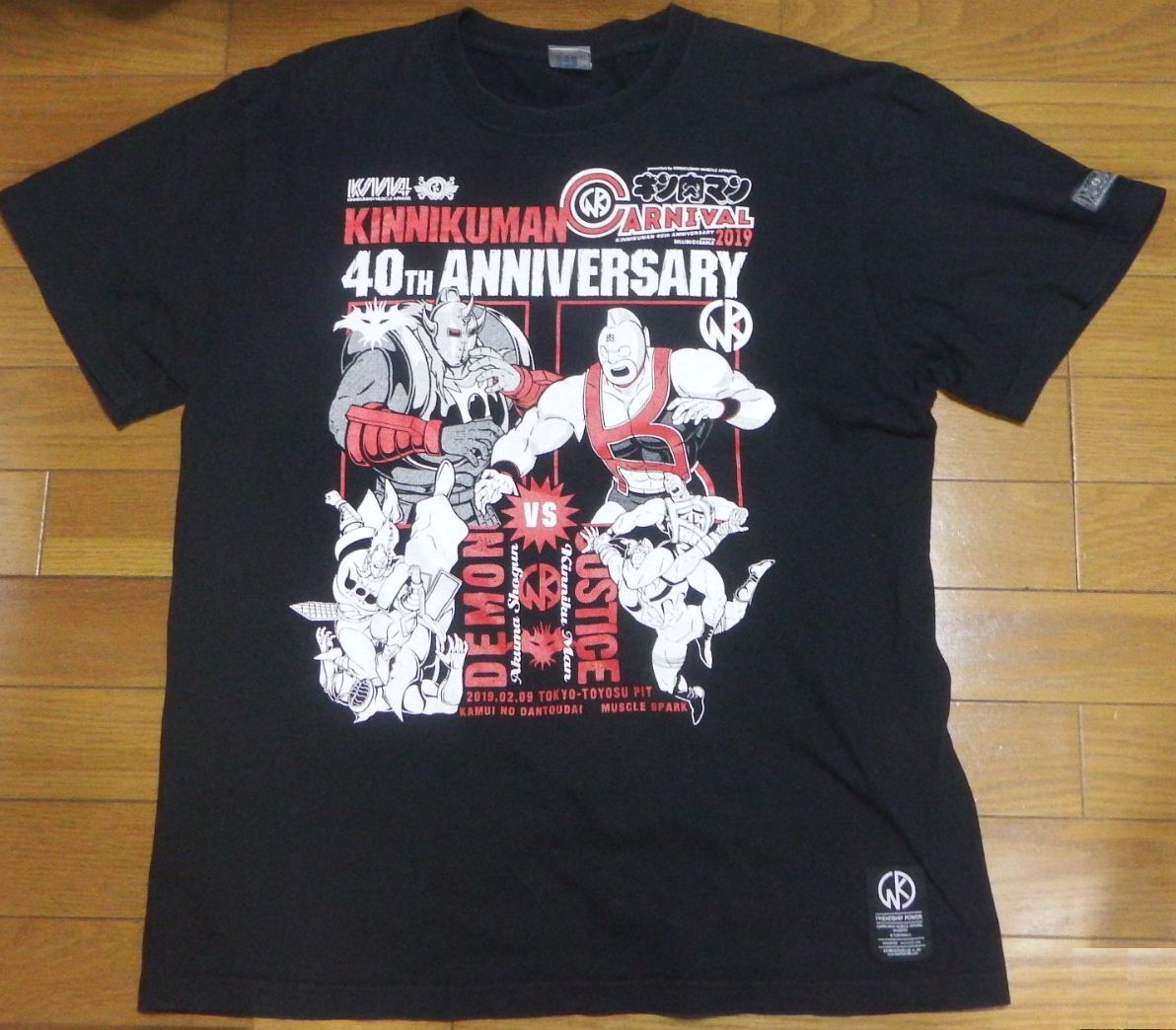 ROLING CRADLE　キン肉マン　コラボ　Tシャツ　Lサイズ　黒　40周年　アニバーサリー　サンボマスター　2019　四星球　10FEET　ロリクレ_画像2