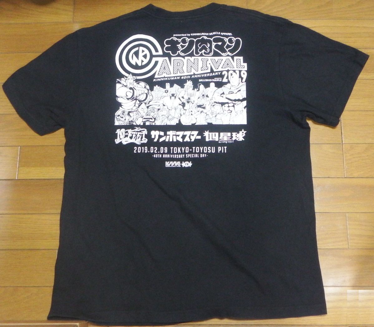 ROLING CRADLE　キン肉マン　コラボ　Tシャツ　Lサイズ　黒　40周年　アニバーサリー　サンボマスター　2019　四星球　10FEET　ロリクレ_画像8