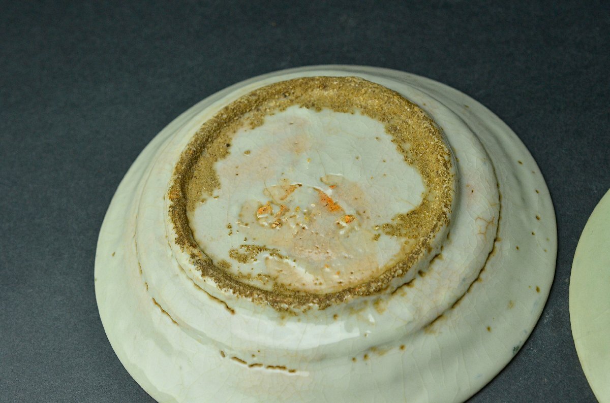 【YB】明代呉須青花花鳥紋盤四件組?南京染付 ★中國古玩骨董25Y895-2