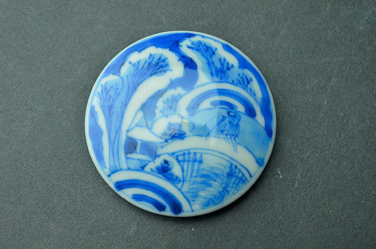 【YB】明或清代青花花鳥紋蓋付罐?壺?桐箱付屬 ★中國古玩骨董YB