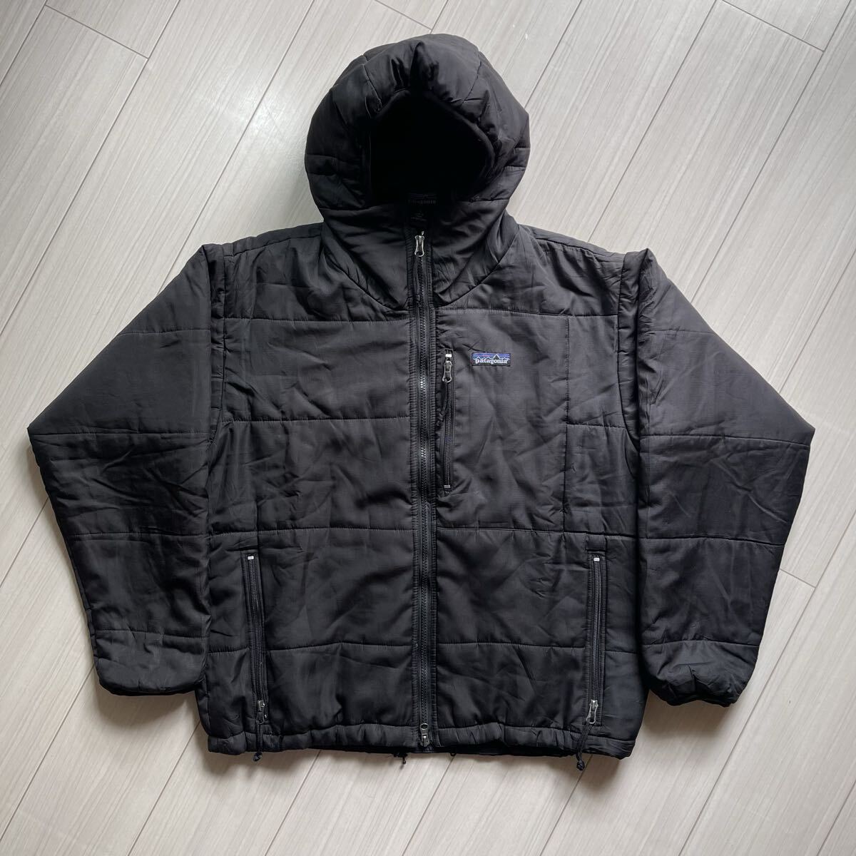 2002年 patagonia ダスパーカ Sサイズ 黒 収納袋付き ダウンジャケット ビンテージ / フィッツロイ 90s