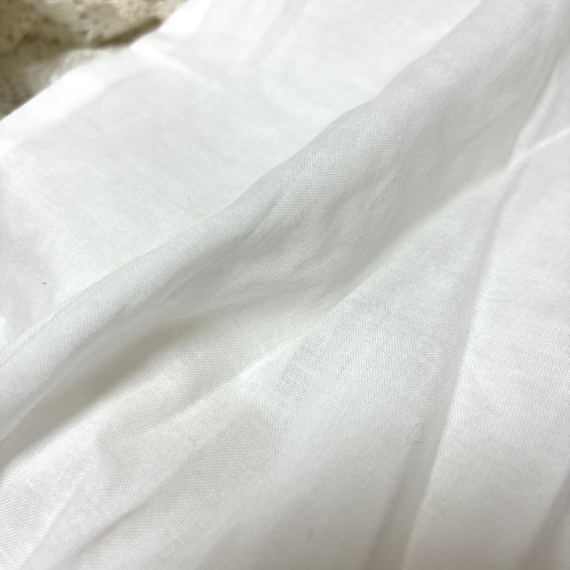 somari imagination レディース プルオーバーブラウス レース付き 長袖 ホワイト ナチュラル服 大きいサイズ_画像8