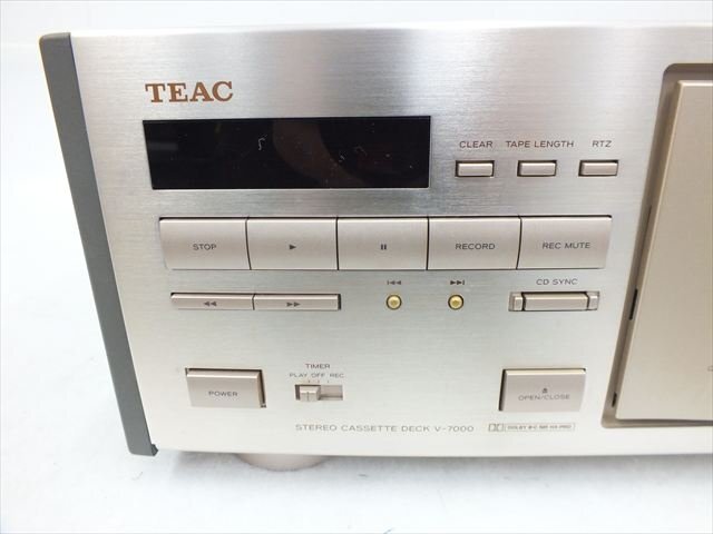 【美品・動作確認済】TEAC カセットデッキ　V-7000 ◇ TEAC ティアック V-7000 カセットデッキ 音出し確認済 中古