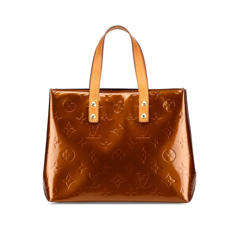 ルイ ヴィトン モノグラム ヴェルニ リードPM ハンドバッグ M91146 ブロンズ ブラウン パテントレザー レディース LOUIS VUITTON【中古】