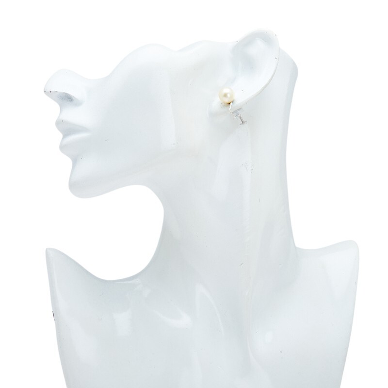 Pt850 プラチナ アコヤパール9.1mm イヤリング レディース 中古_画像5