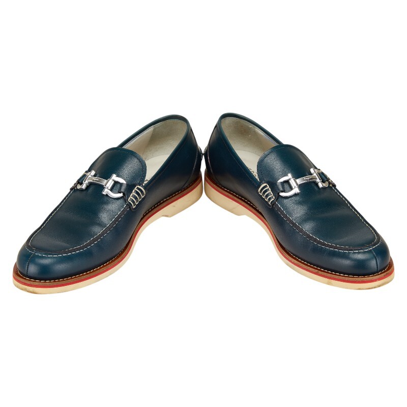  Salvatore Ferragamo gun chi-ni Loafer размер :8 зеленый кожа мужской Salvatore Ferragamo [ б/у ]