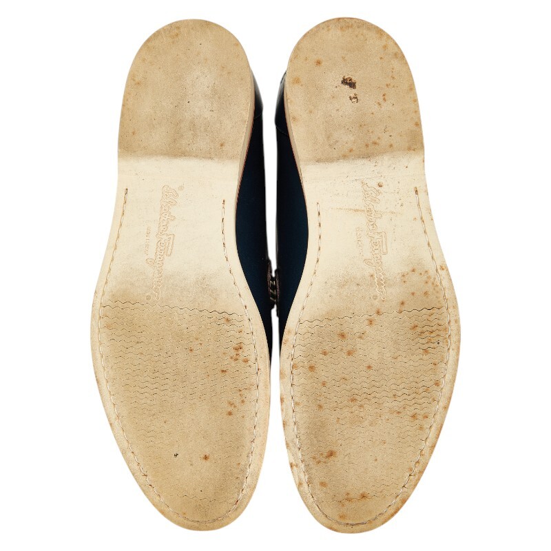  Salvatore Ferragamo gun chi-ni Loafer размер :8 зеленый кожа мужской Salvatore Ferragamo [ б/у ]